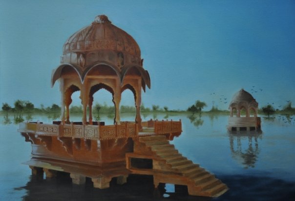 Gadi Sagar Lake, Oil, 2012