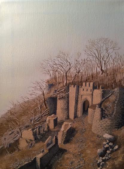 Narnala Fort Entrance, Oil, 2013