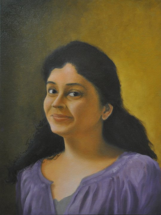 Oil portrait of Vaidehi, 2008