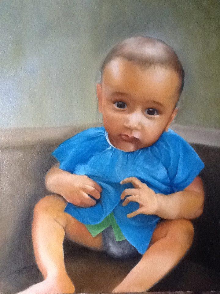 Oil portrait of Varun, 2012