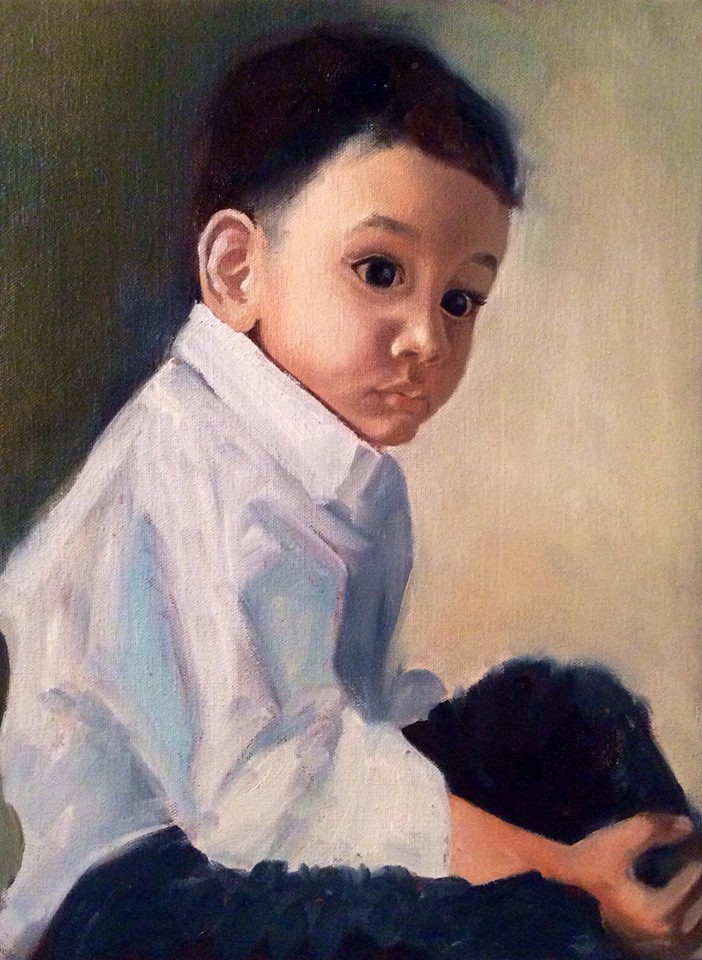 Oil portrait of Varun, 2015